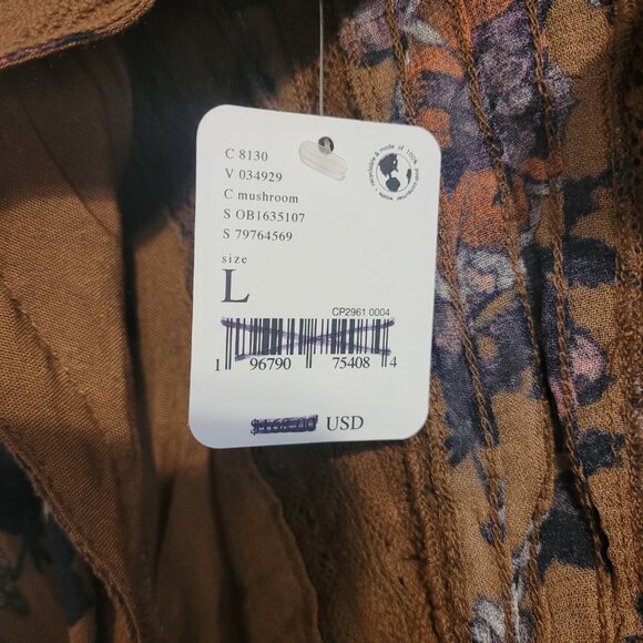 Free People Brown Floral Mini Dress - Picture 8 of 8